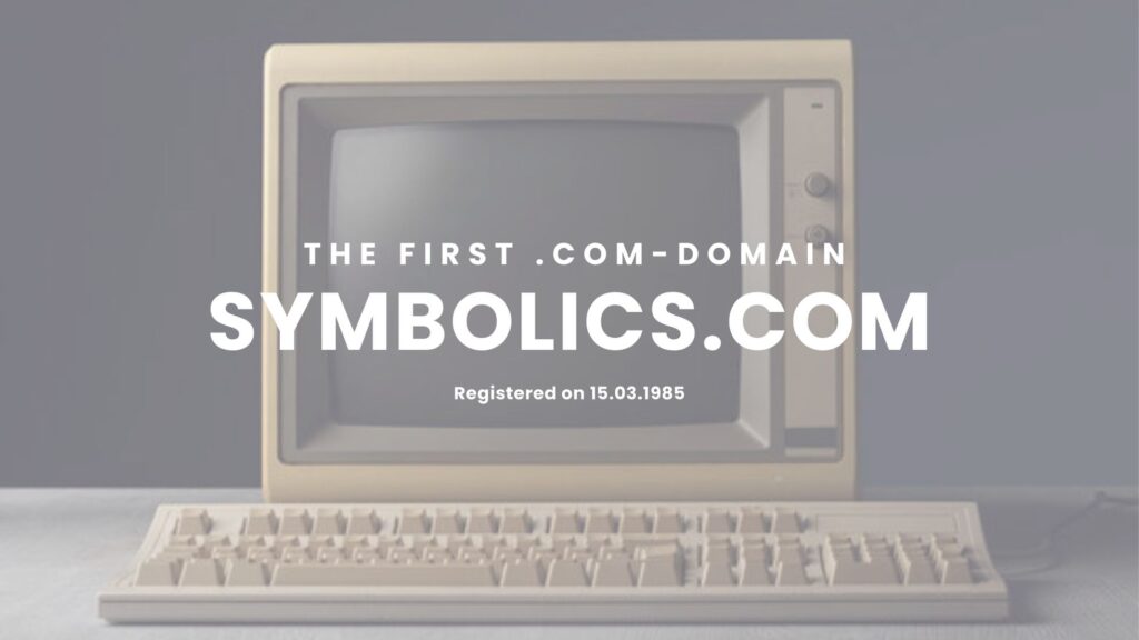 the second ever registered domain name was symbolics.com