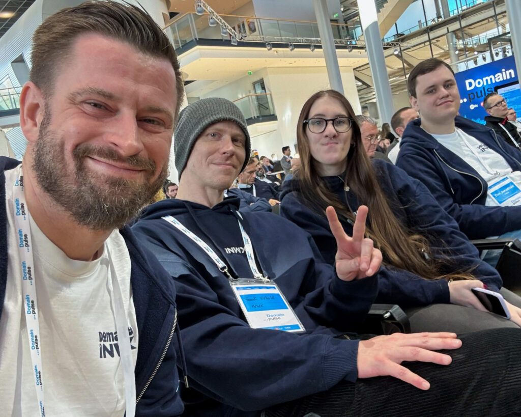 Selfie of three people